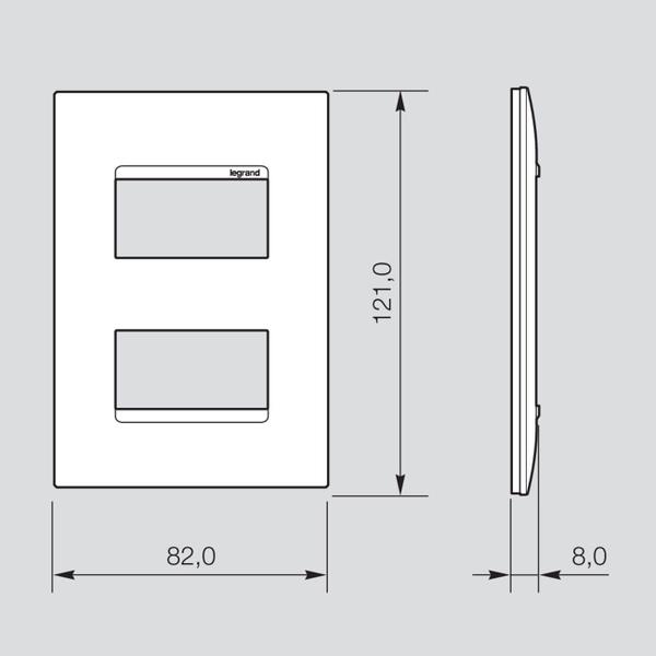 Imagem de Conjunto completo tomada 10A com Fundo móvel Interruptor Simples com LED PIAL plus+