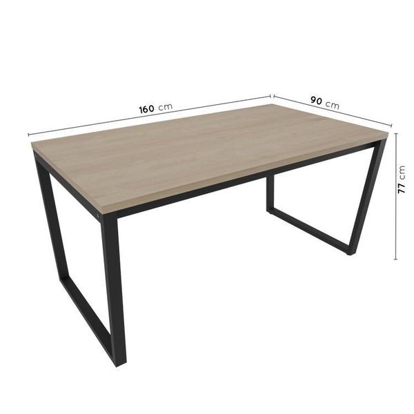 Imagem de Conjunto Concept Mesa 160x90cm 1 Banco 2  Lugares 120cm e 2 Banquetas CabeCasa MadeiraMadeira