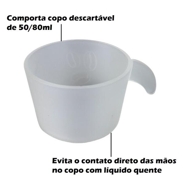 Imagem de Conjunto Copete 12 Porta Copos Descartável Cantinho Do Café Chá Em Plástico - AMZ