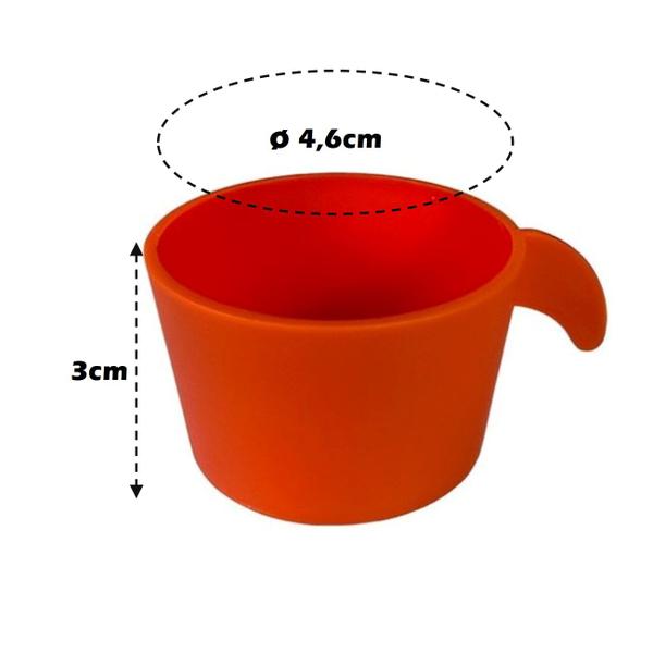 Imagem de Conjunto Copete 12 Porta Copos Descartável Cantinho Do Café Em Plástico Laranja - AMZ