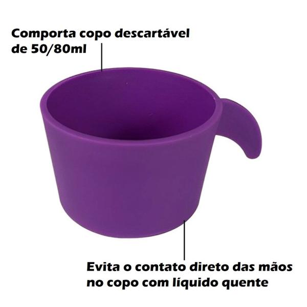 Imagem de Conjunto Copete 12 Porta Copos Descartável Cantinho Do Chá Café Em Plástico - AMZ
