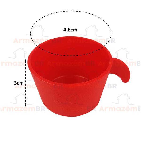 Imagem de Conjunto Copete 24 Porta Copos Descartável Cantinho Café Plástico Vermelho - AMZ