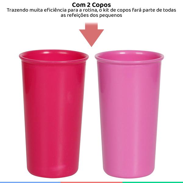 Conjunto Copos Infantil Kit Com 2 Unidades Para Crianças Copinho 340ml Para Bebê +18 Meses Baby Go Imagem de Conjunto Copos Infantil Kit Com 2 Unidades Para Crianças Copinho 340ml Para Bebê +18 Meses Baby Go
