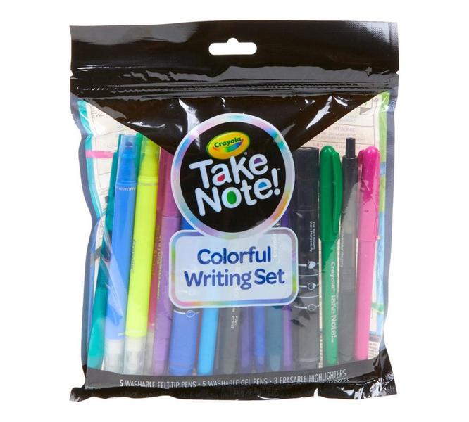 Imagem de Conjunto Crayola Take Note Canetinhas Variadas 21 Itens