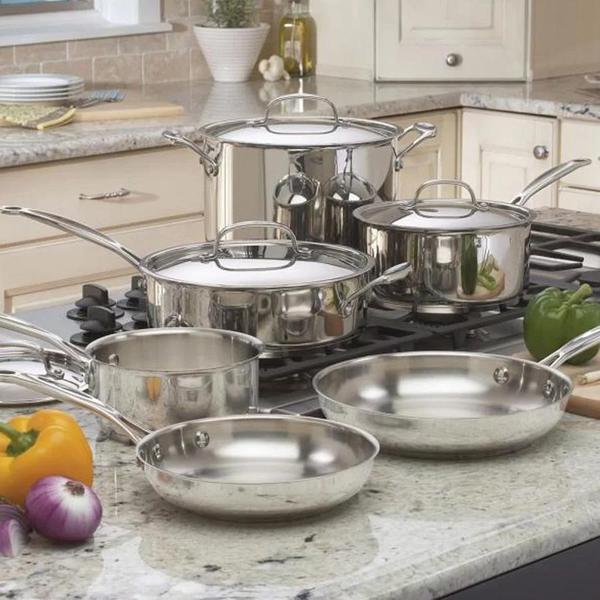 Imagem de Conjunto cuisinart de panelas chef's classic 10 peças em aço inox 77-10p1