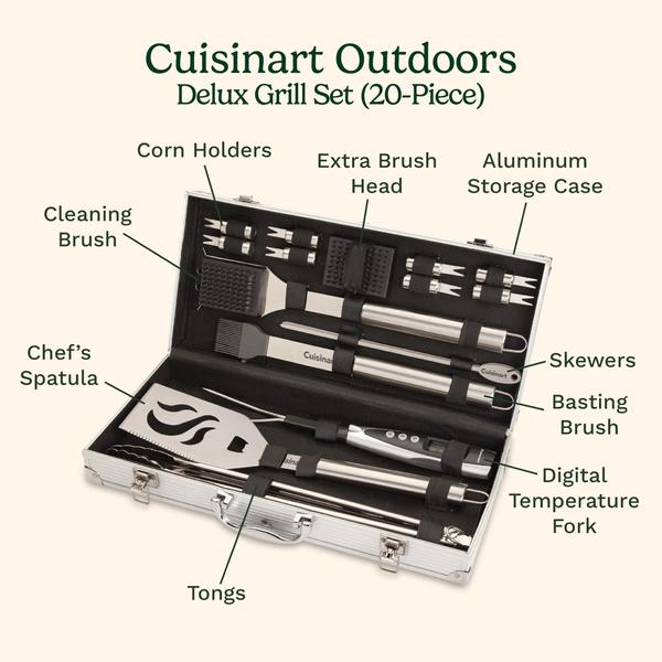 Imagem de Conjunto Cuisinart Deluxe Grill, 20 peças, CGS-5020, Aço Inoxidável