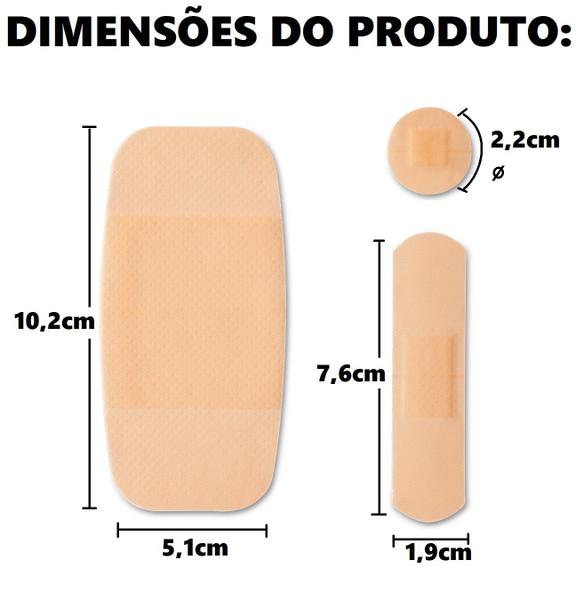 Imagem de Conjunto Curativos Bege 90 Unidades Material Respirável Livre de Látex Multilaser Saúde