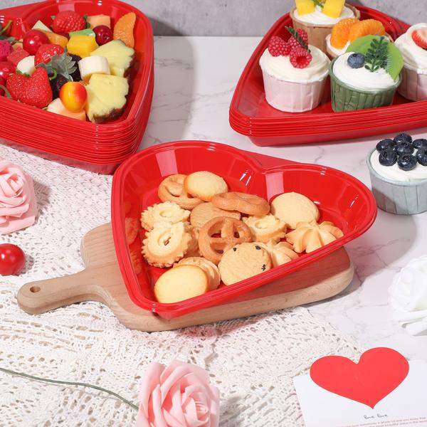 Imagem de Conjunto de 10 bandejas de servir Nuogo Valentine's Heart Shape