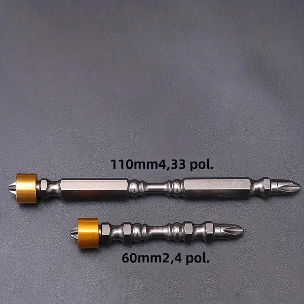 Imagem de Conjunto de 10 Bits de Chave de Fenda Magnética - Haste Hexagonal de 1/4" (6,35mm) - 4,33" e 2,4"