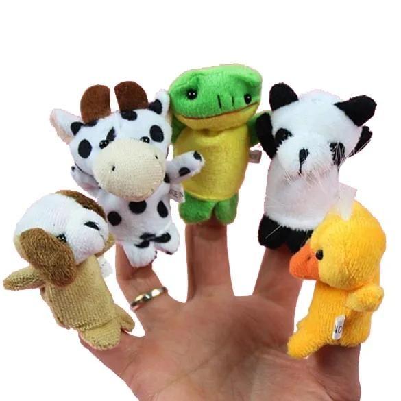 Conjunto de 10 Fantoches de Dedo de Pelúcia - Animais de Desenho Animado Imagem de Conjunto de 10 Fantoches de Dedo de Pelúcia - Animais de Desenho Animado