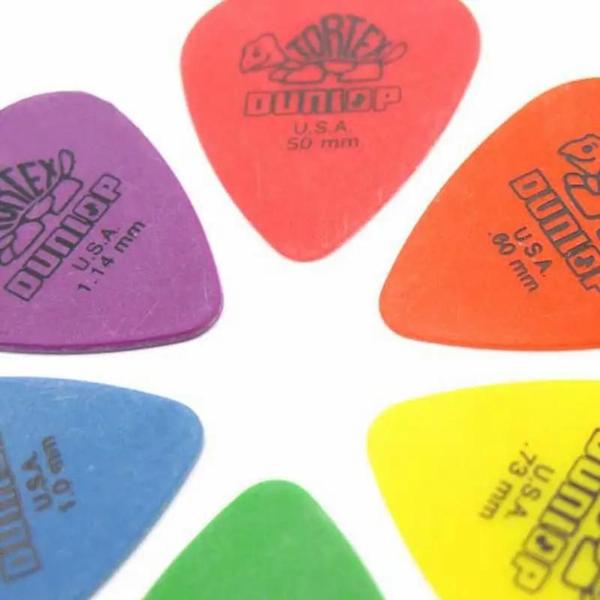 Imagem de Conjunto de 10 Palhetas Dunlop para Guitarra - Acústica e Elétrica