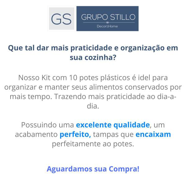 Imagem de Conjunto de 10 Potes Marmita Armazenar Alimentos Geladeira e Micro ondas