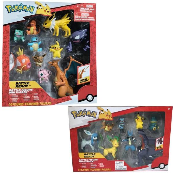 Imagem de Conjunto de 11 Figuras Pokémon - Garchomp, Oddish, Leafeon, Pikachu, Bulbasaur e Eevee