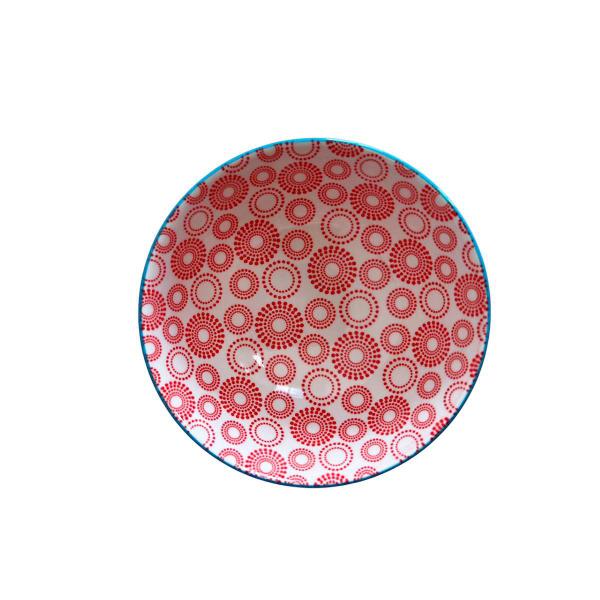 Imagem de Conjunto de 2 Bowls em Cerâmica Círculos Vermelho 250ml