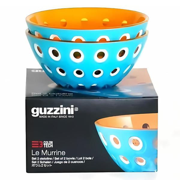 Imagem de Conjunto de 2 Bowls Le Murrine em Acrílico 12 cm Azul e Laranja Guzzini