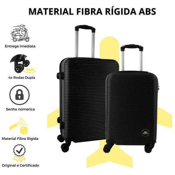 Imagem de Conjunto de 2 malas p/m de viagens fibra rigida abs