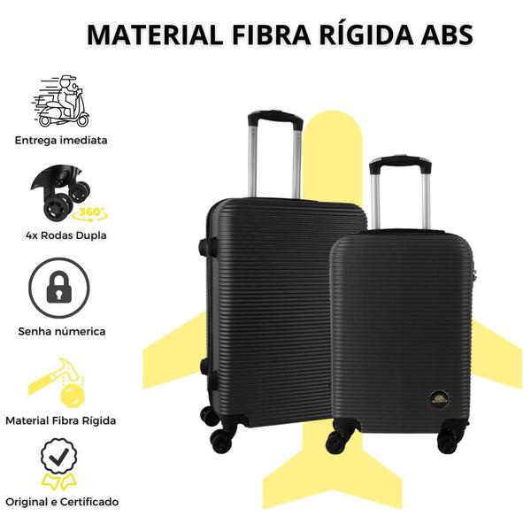 Imagem de Conjunto de 2 malas p/m de viagens fibra rigida abs