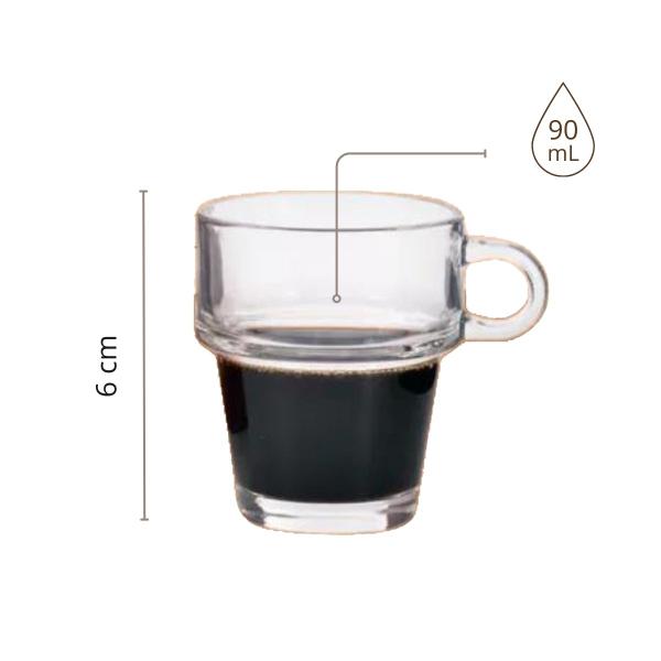 Imagem de Conjunto De 2 Xícaras Para Café Em Vidro Parede Dupla 90ml