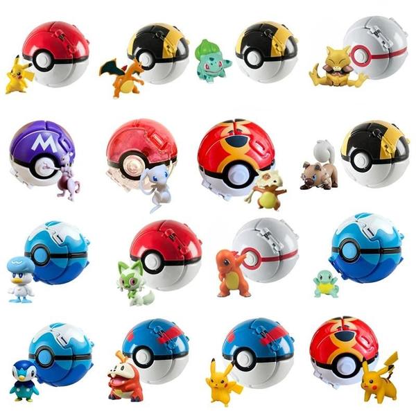 Imagem de Conjunto de 20 Figuras de Ação Pokémon - Pikachu, Charmander, Litten, Rockruff e Mais