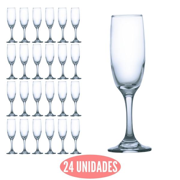 Imagem de Conjunto de 24 Taças 177ml de Champagne Alta Qualidade Vidro