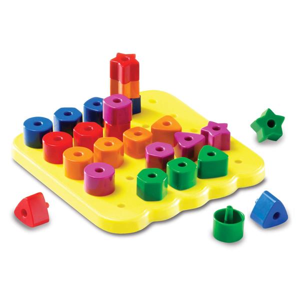 Imagem de Conjunto de 27 peças para crianças Pegboard Learning Resources Stacking Shapes