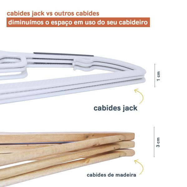 Imagem de Conjunto de 3 Cabides Jack Oikos PRETO