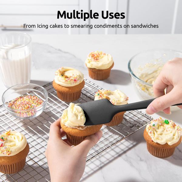 Imagem de Conjunto de 3 Espátulas de Silicone U-Taste - Resistentes a 315°C, Sem BPA, para Panelas Antiaderentes