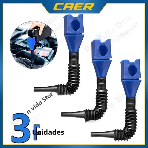 Imagem de Conjunto de 3 Funis Telescópicos e Dobráveis para Motocicleta - Plástico com Filtros