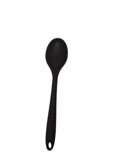 Conjunto de 3 Peças - Colher de Arroz 22,5cm e 27cm e Espátula 27cm em Silicone Preto - UNYHOME Imagem de Conjunto de 3 Peças - Colher de Arroz 22,5cm e 27cm e Espátula 27cm em Silicone Preto - UNYHOME