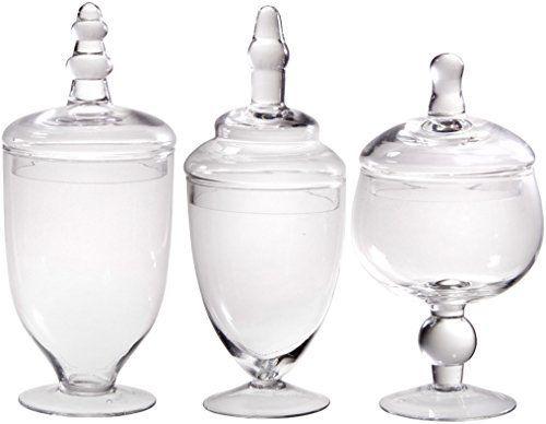 Imagem de Conjunto de 3 taças de boticário Candy Jars Palais Glassware 