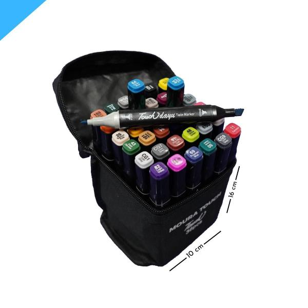 Conjunto De 36 Cores Canetinhas Coloridas Permanentes - Blend Shoop Imagem de Conjunto De 36 Cores Canetinhas Coloridas Permanentes