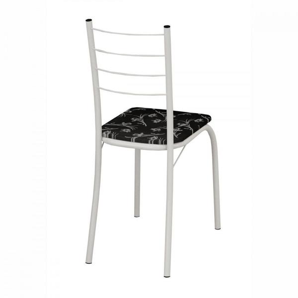 Conjunto de 4 Cadeiras Rio Liso Branco Assento Preto Lirio Teixeira Imagem de Conjunto de 4 Cadeiras Rio Liso Branco Assento Preto Lirio Teixeira