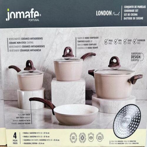 Imagem de Conjunto De 4 Panelas Antiaderente Cerâmica Creme - Jomafe