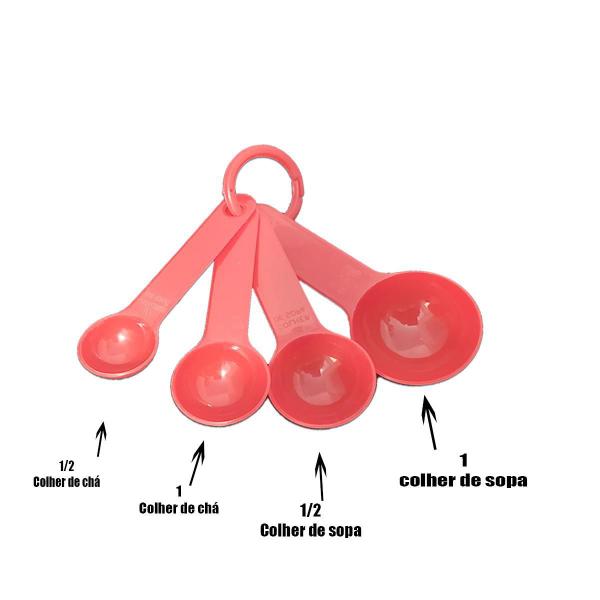 Imagem de Conjunto De 4 Peças De Medidores Colheres Cor Vermelho