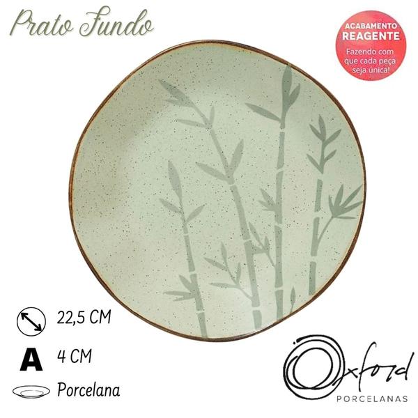 Imagem de CONJUNTO DE 4 PRATOS FUNDOS 22,5 CM RYO BAMBU Oxford Porcelanas