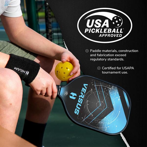 Imagem de Conjunto de 4 Raquetes de Pickleball: Hélio vs. Grafite/Fibra de Vidro