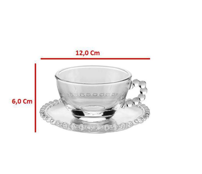 Conjunto De 4 Xícaras De Chá Com Pires 200 Ml Cristal Wolff Imagem de Conjunto De 4 Xícaras De Chá Com Pires 200 Ml Cristal Wolff