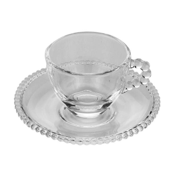 Conjunto De 4 Xícaras De Chá Com Pires 200 Ml Cristal Wolff Imagem de Conjunto De 4 Xícaras De Chá Com Pires 200 Ml Cristal Wolff