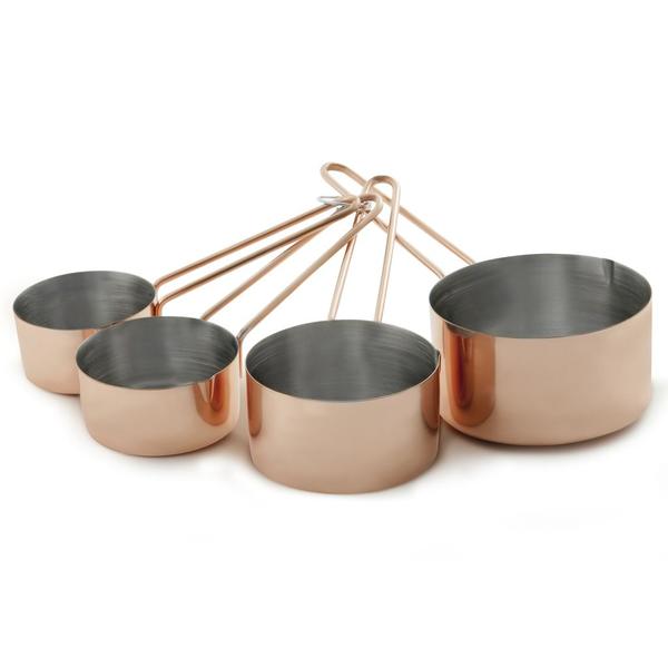 Imagem de Conjunto De 4 Xícaras Medidoras Aço Inox Bronze Mimo Style - Bronze