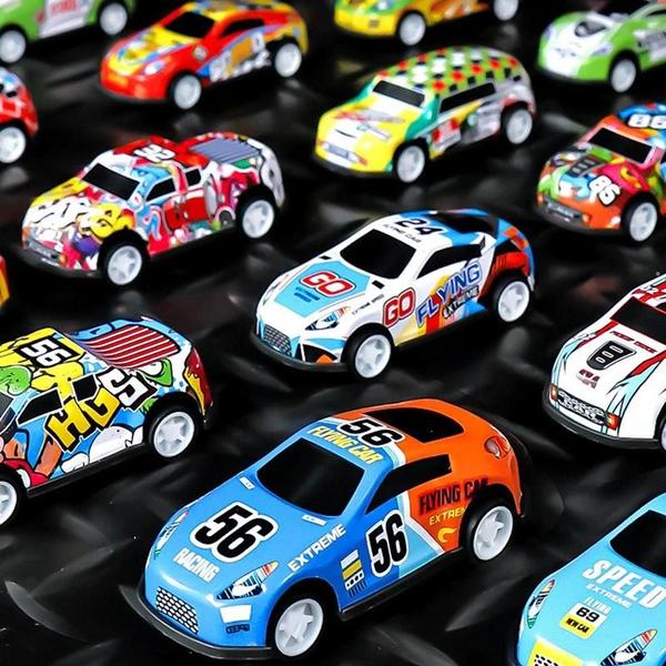 Imagem de Conjunto de 48 Mini Carros de Inércia para Meninos - Veículos de Plástico