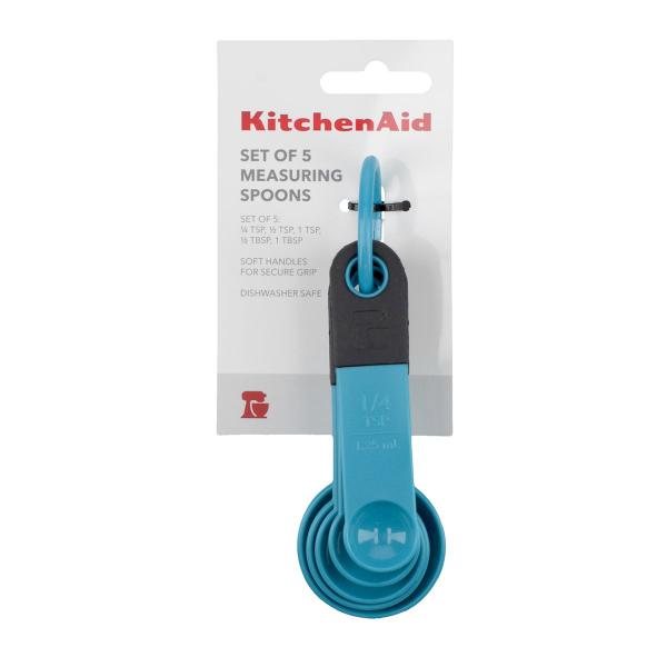 Imagem de Conjunto de 5 Colheres Medidoras Cozinha Azul KITCHENAID