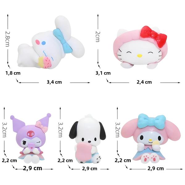 Imagem de Conjunto de 5 Figuras de Ação Sanrio - Cinnamoroll, Pochacco, Kuromi, Pom Pom Purin e Hello Kitty