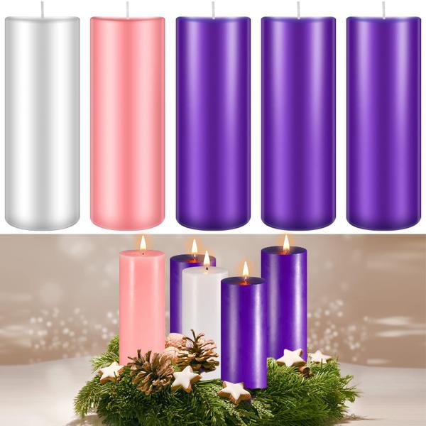 Imagem de Conjunto de 5 velas de Natal Advent Pillar Jutom Classic