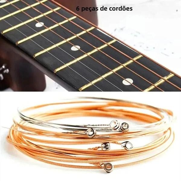 Imagem de Conjunto de 6 Cordas de Guitarra de Cobre para Violão Clássico e Acústico