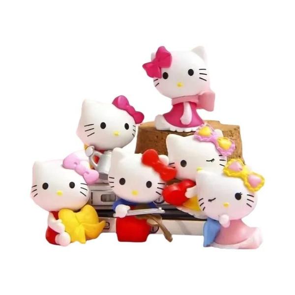 Imagem de Conjunto de 6 Figuras de Ação Hello Kitty - Kuromi, My Melody e Cinnamoroll