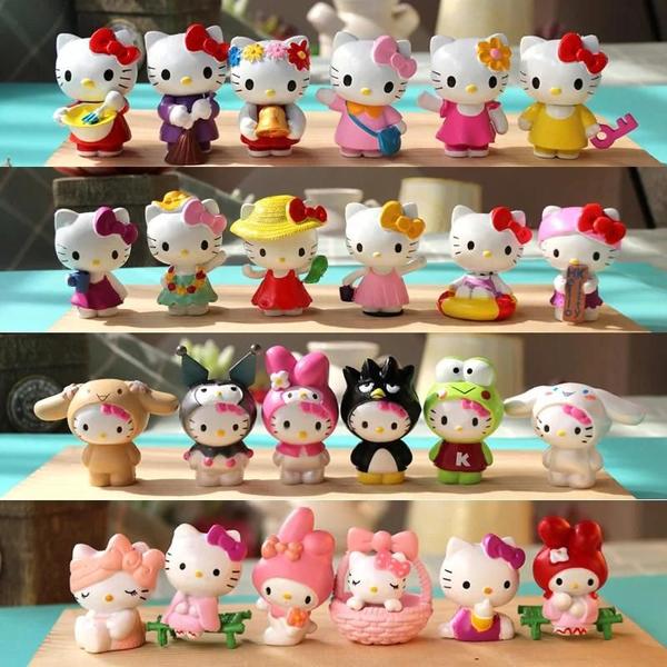 Imagem de Conjunto de 6 Figuras de Ação Hello Kitty - Kuromi, My Melody e Cinnamoroll