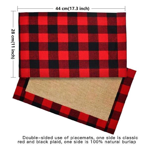 Imagem de Conjunto de 6 mesas de Natal Placemats Funyear Buffalo