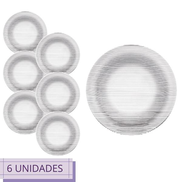 Imagem de Conjunto de 6 Pratos Desenhado Diamante 22cm Duralex Fundo