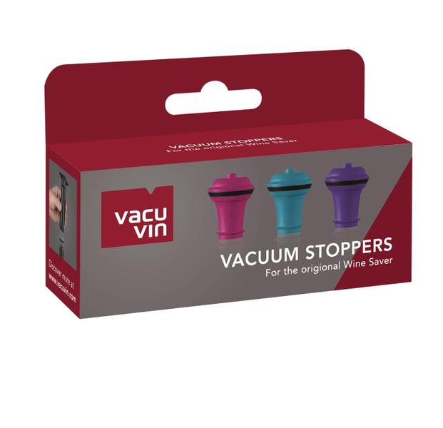 Imagem de Conjunto de 6 rolhas de vácuo Wine Saver Vacu Vin multicoloridas