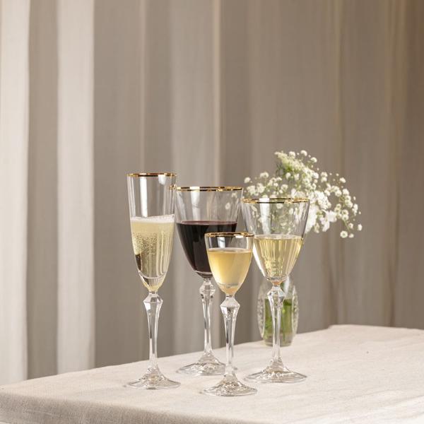 Imagem de Conjunto de 6 Taças de Cristal p/ Vinho Branco Elegance 250 ML -BRINOX